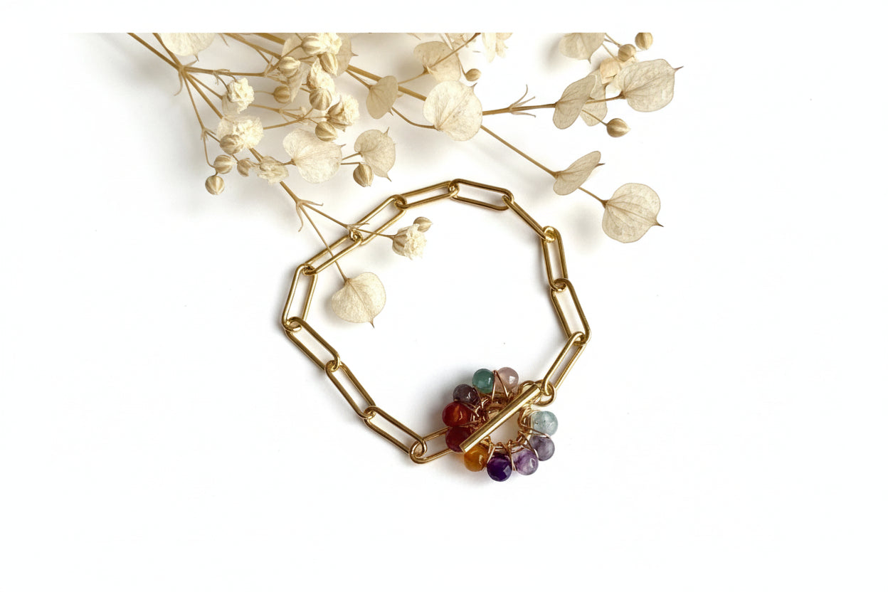 Pulseira Ágata Multicor