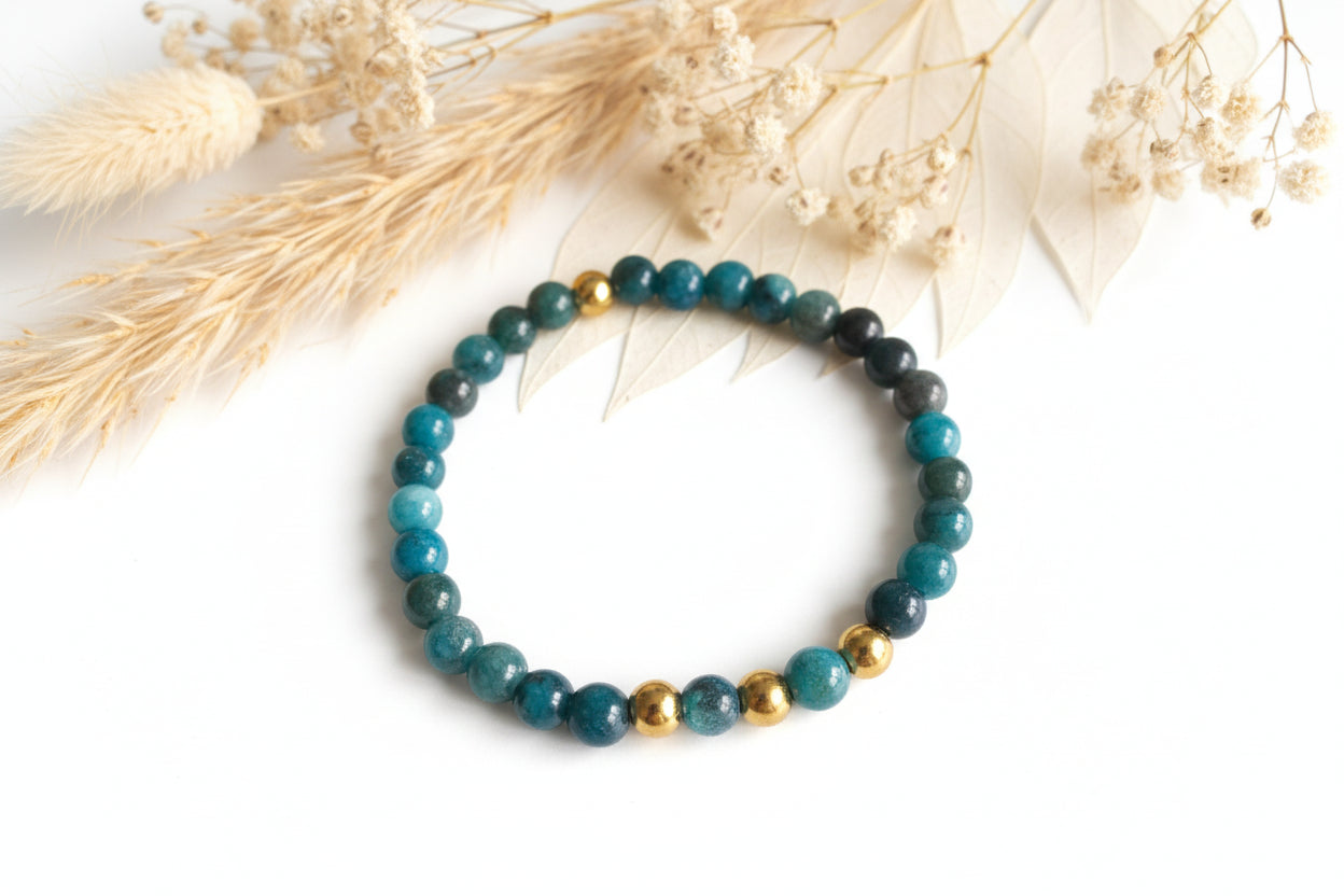 Pulseira Apatita Azul