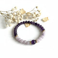 Pulseira Ametista e Ametista Lavanda