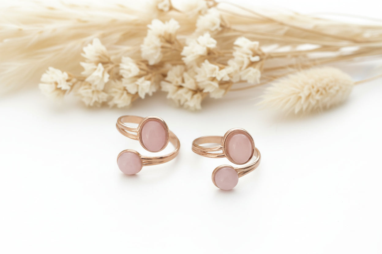 Anel Quartzo Rosa