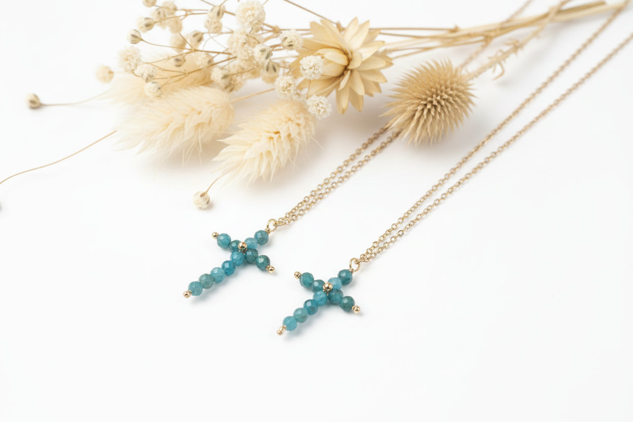 Colar Apatita Azul