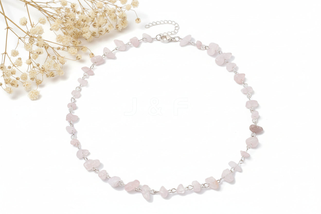 Colar Quartzo Rosa