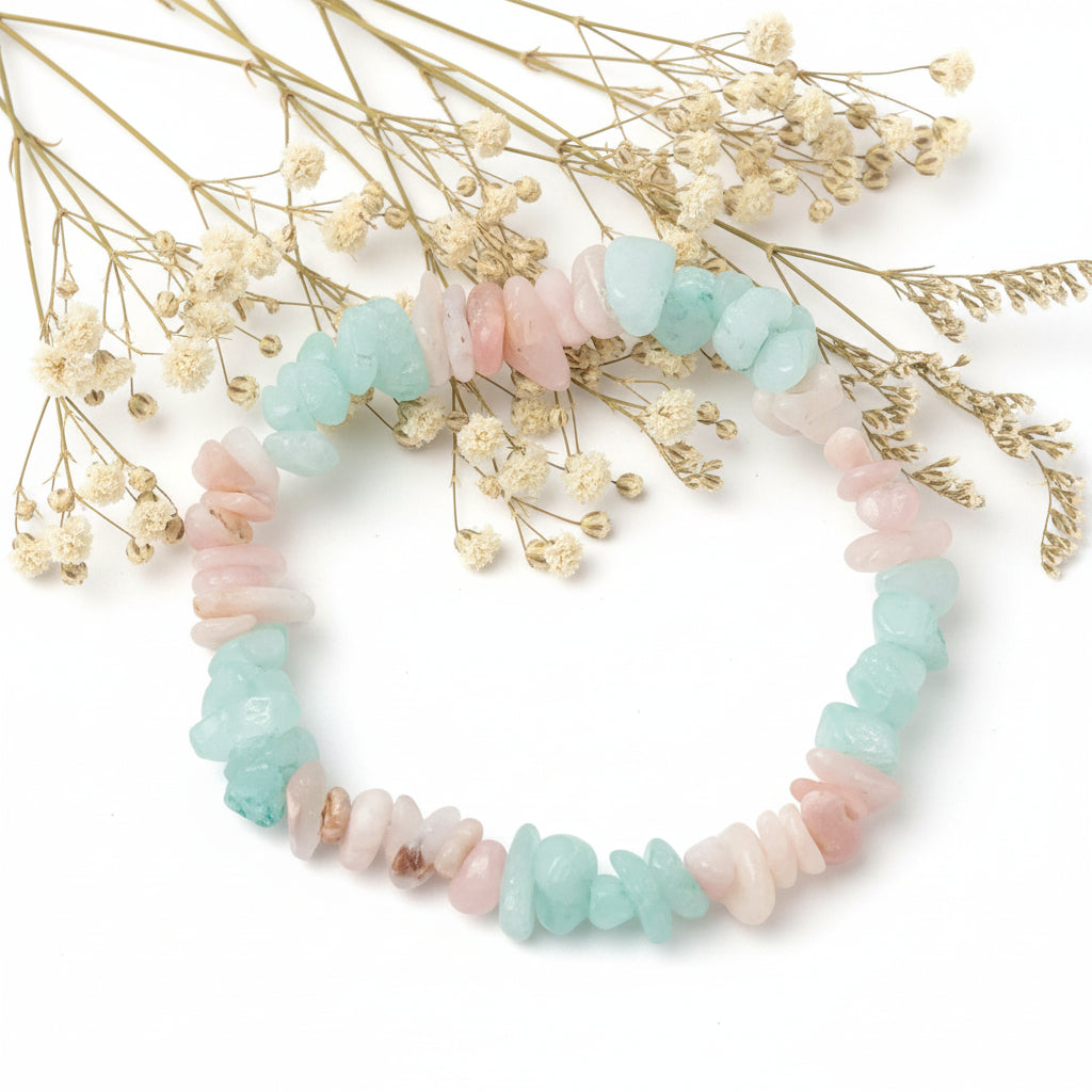 Pulseira Amazonita e Morganita