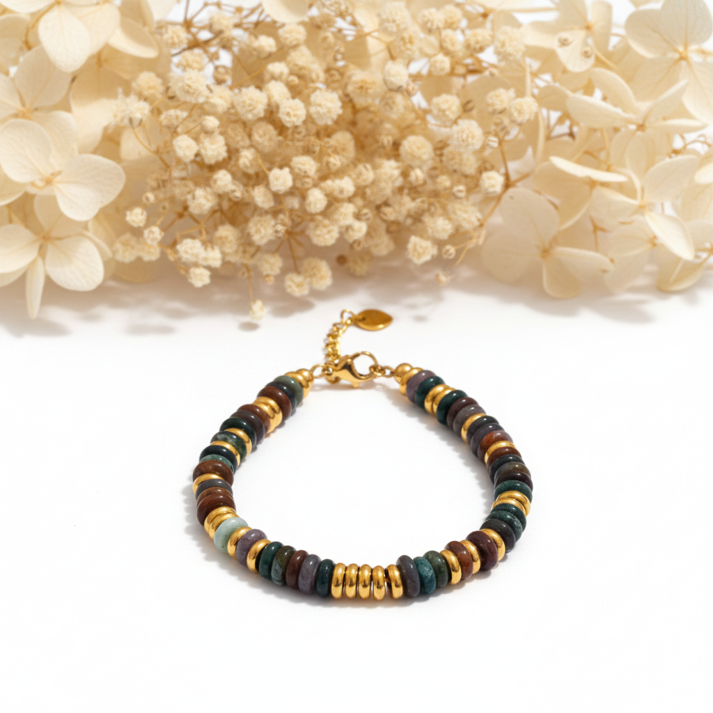 Pulseira Pedra Ágata Indiana